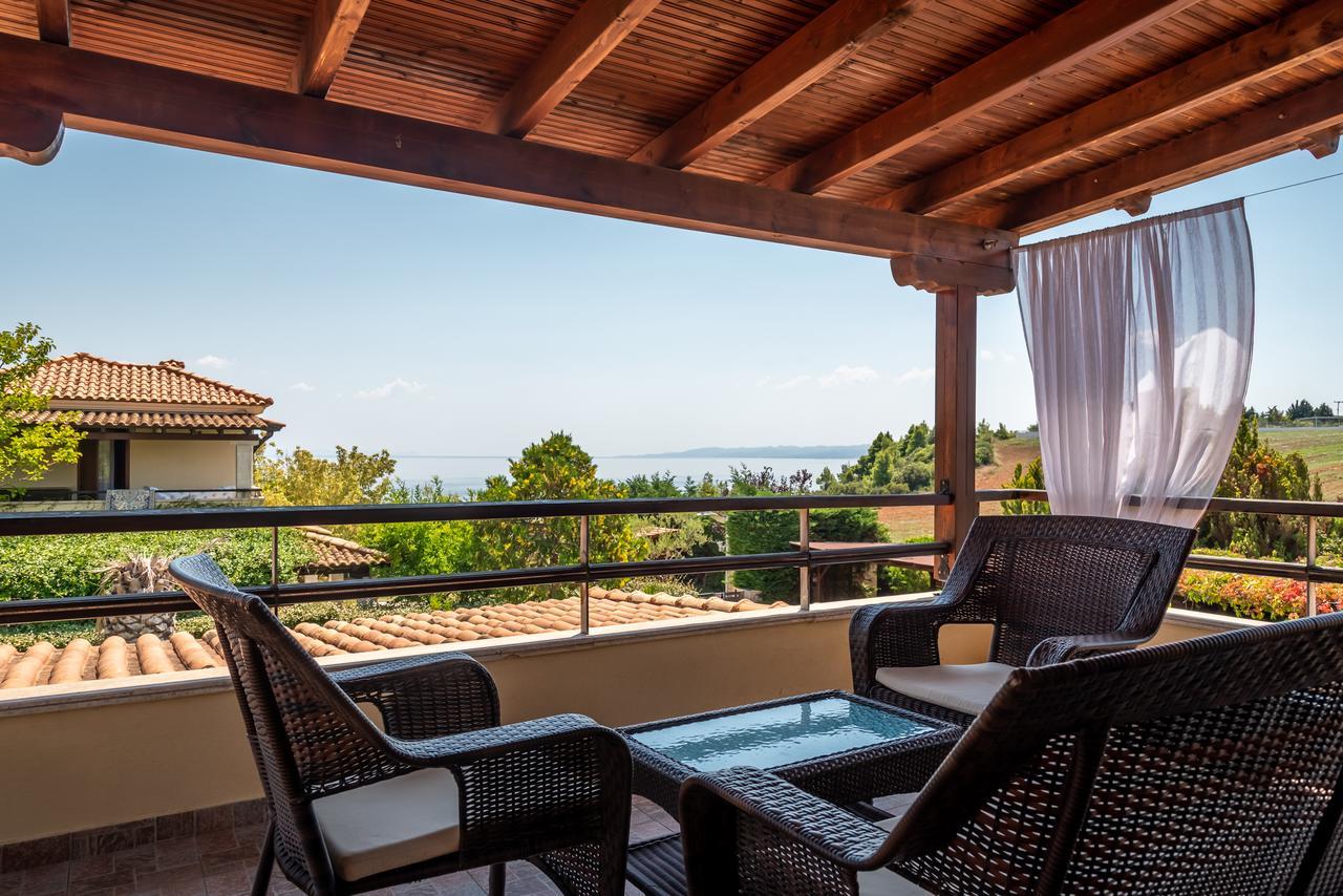 Blue Thea Luxury Villa In Afitos Exterior foto