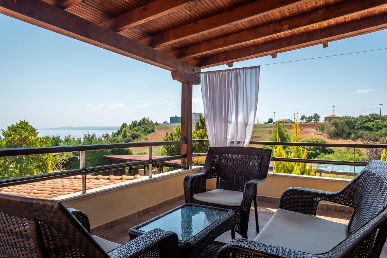 Blue Thea Luxury Villa In Afitos Exterior foto